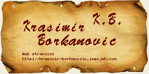 Krasimir Borkanović vizit kartica